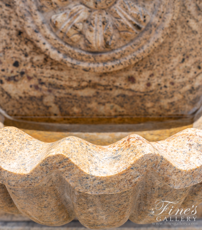 Marble Fountains  - Antique Gold Granite Fountain - MF-1274